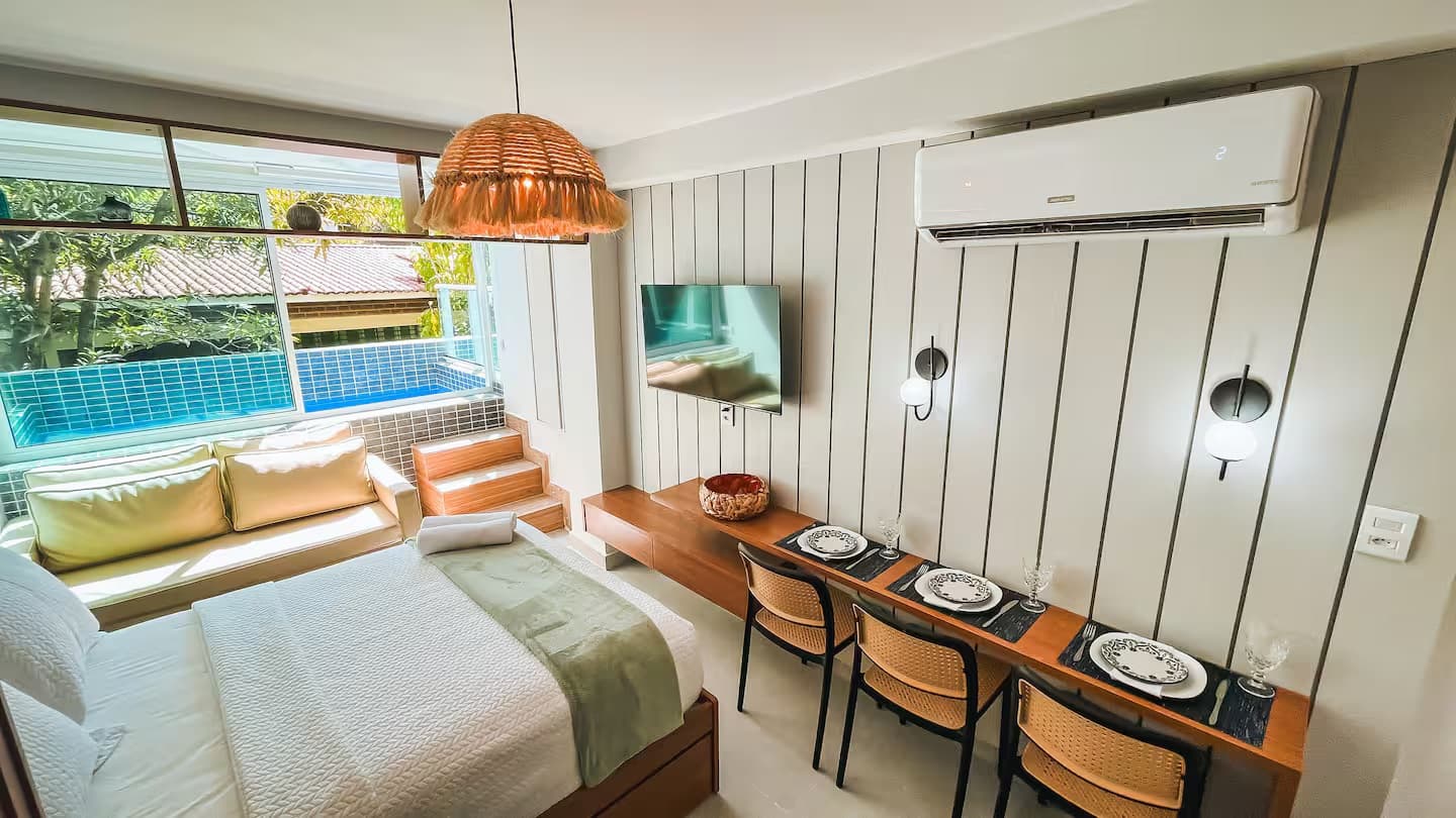 Flat em Porto de Galinhas, projeto de Lucila Oliveira